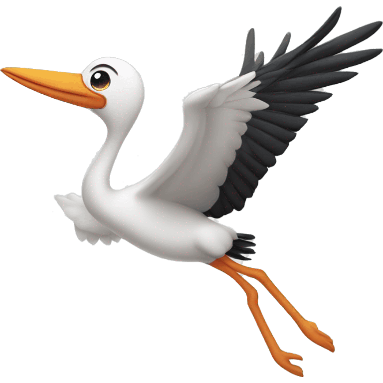 Stork flying emoji