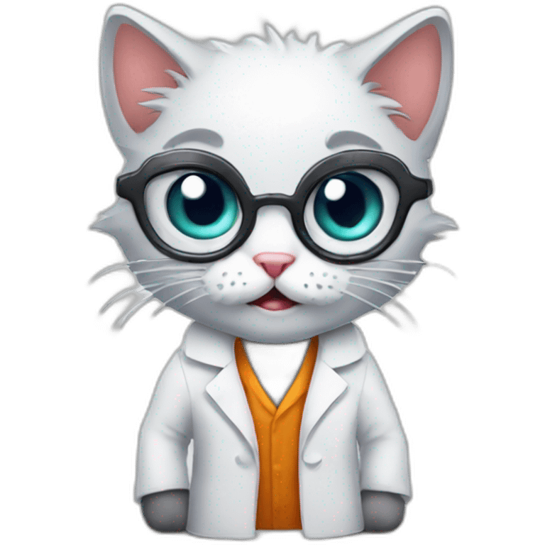 mad scientist kitten emoji