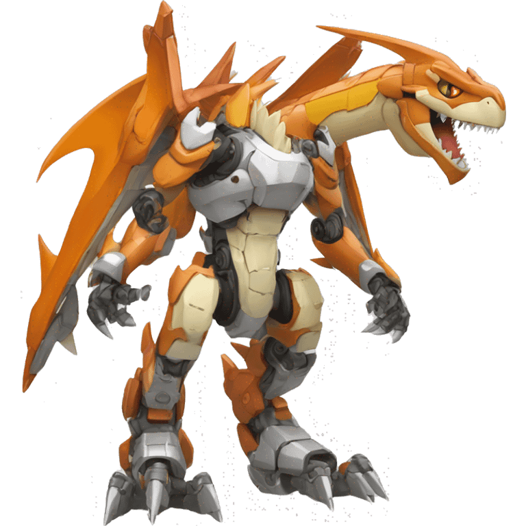 Mechanical Tyrantrum-Charizard-Medabot-Mecha full body emoji