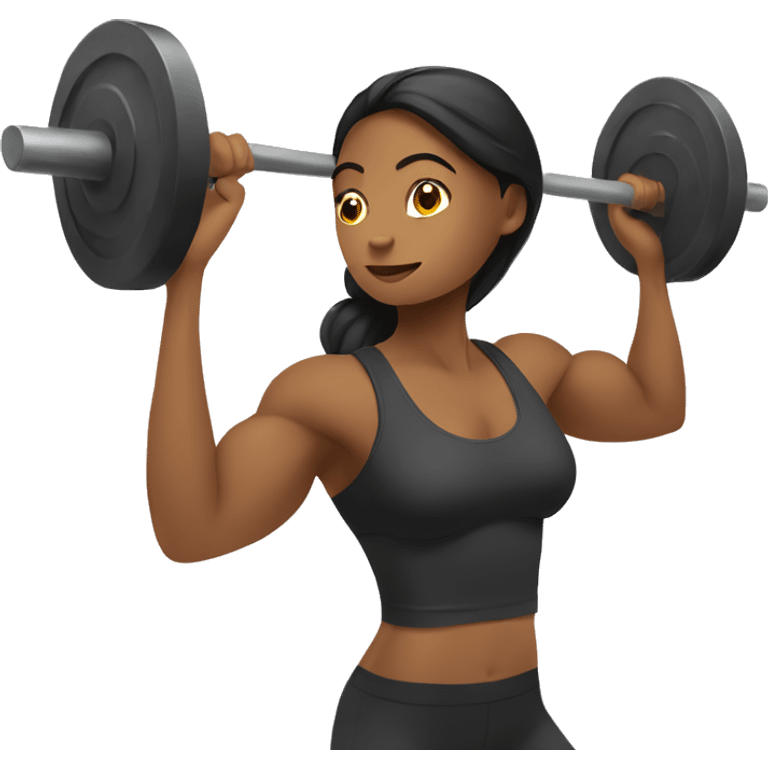 Woman doing CrossFit emoji