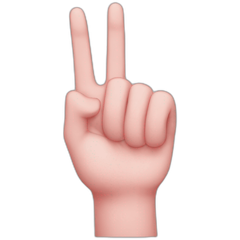 Raised pinkie, middle finger, and index finger emoji