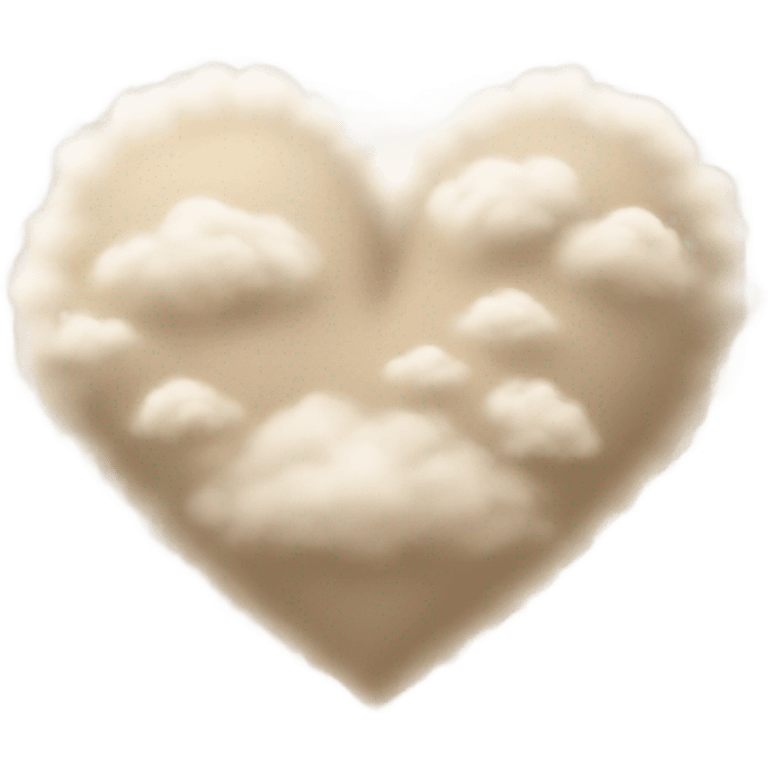 beige heart + cloud emoji