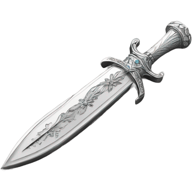 Extremely beautiful and detailed gem engraved dagger emoji