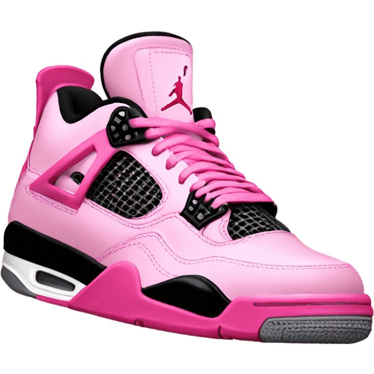 pink jordan 4 emoji