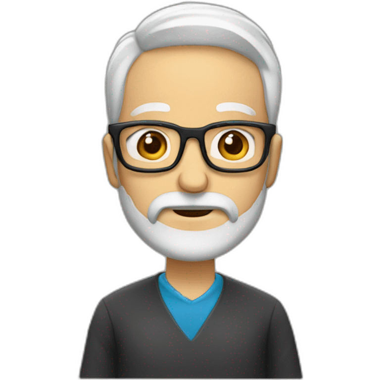 Profesor con barba y gafas emoji