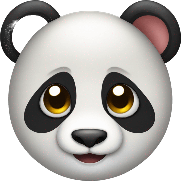 emoji head panda flirting emoji