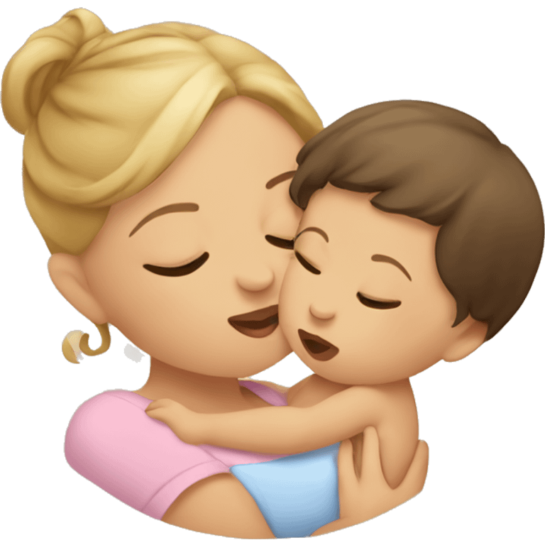 baby kissing mommy emoji