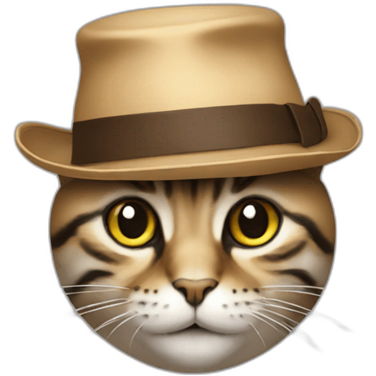 Chapeau sur chat emoji