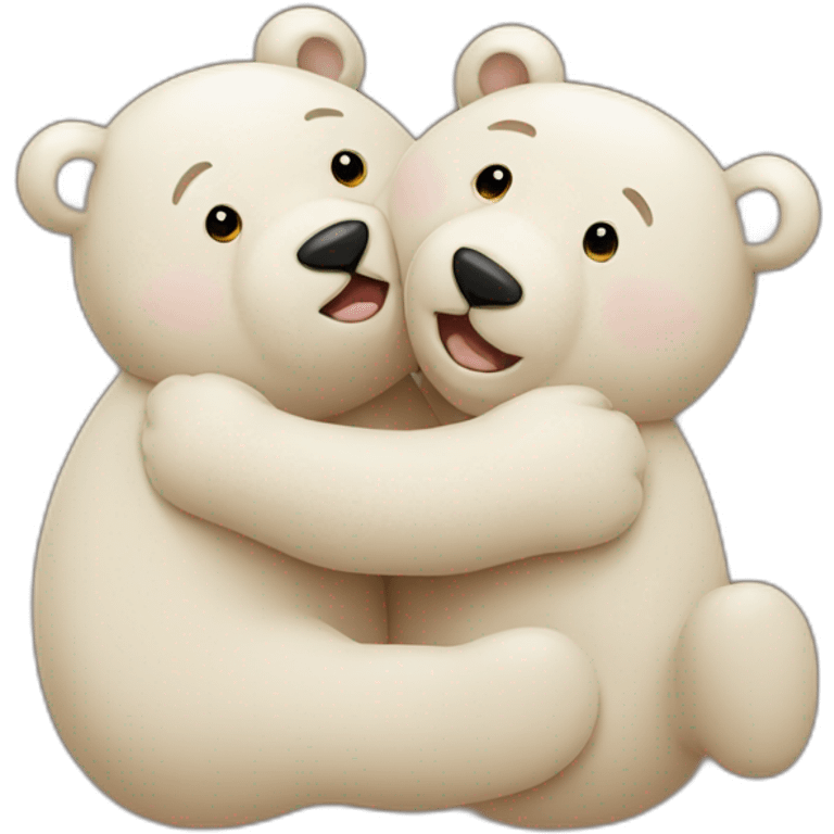 Hugs between two bears emoji