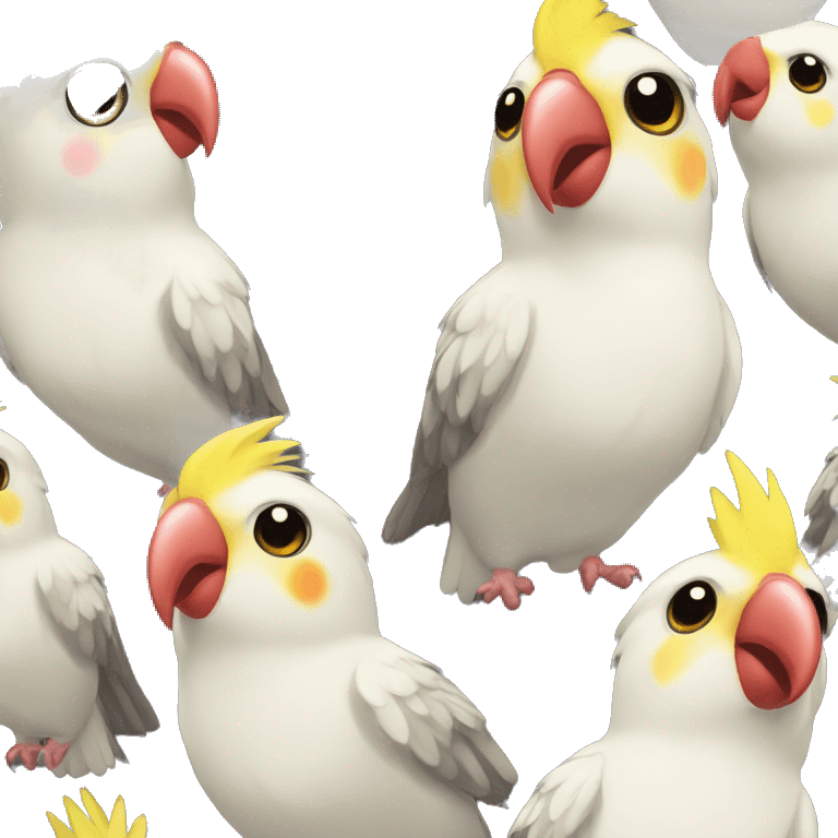 Cockatiel birds emoji