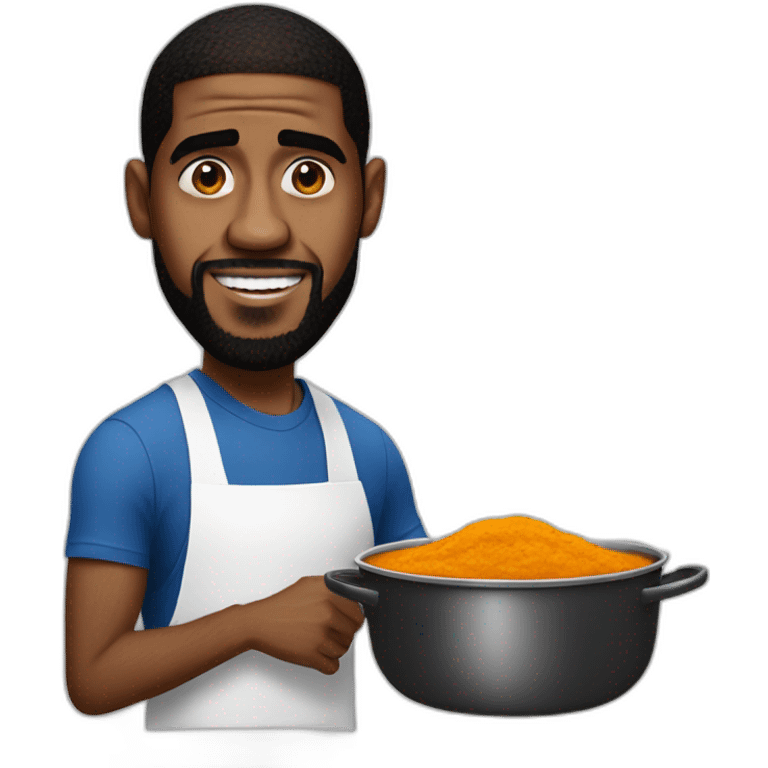 Kyrie Irving cooking curry emoji