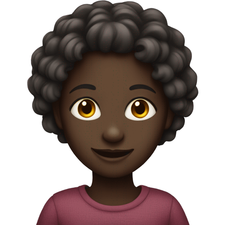 smiling dark-skinned girl portrait emoji