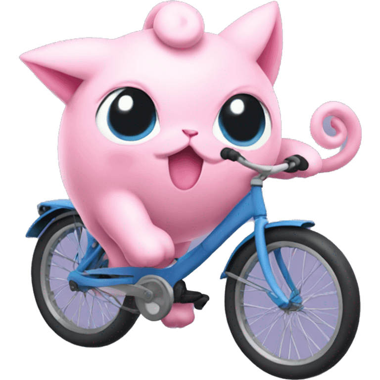 Jigglypuff riding a bike emoji