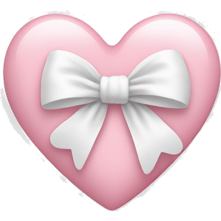 Light pink heart with a white bow emoji