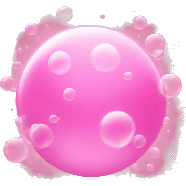 Pink bubbles emoji