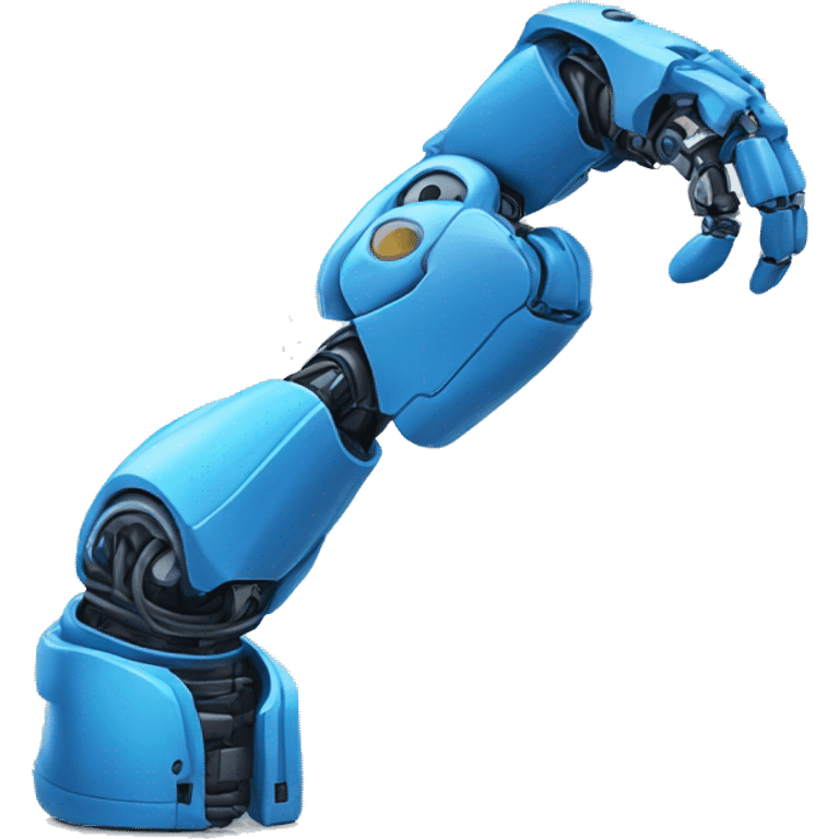 robotic blue arm emoji