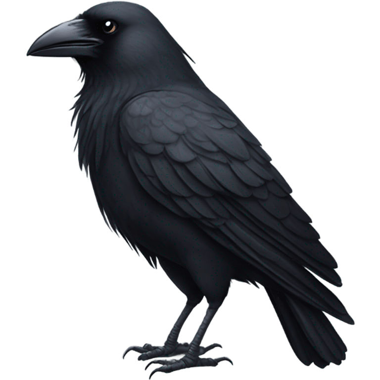 Crow with a mullet hairdo emoji