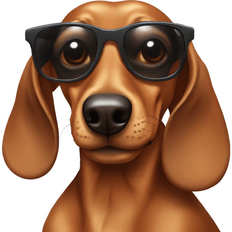 dachshund wearing sunglasses emoji