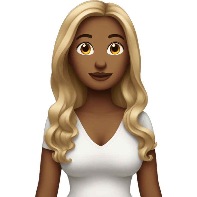 Curvy woman long hair  emoji