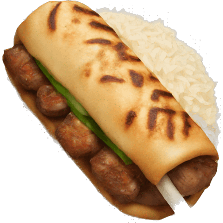 Kebab with rice emoji