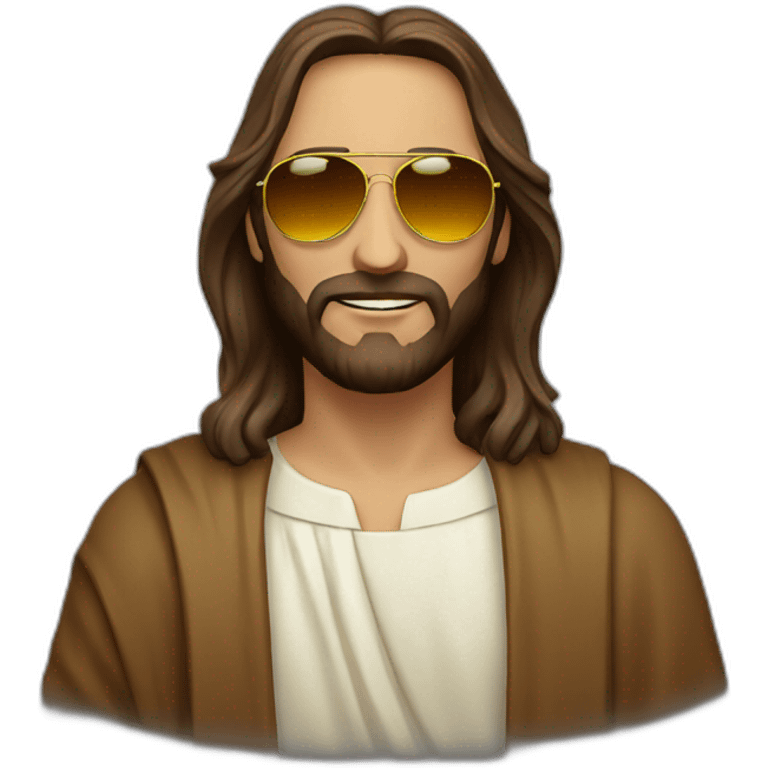 Jesus with aviators emoji