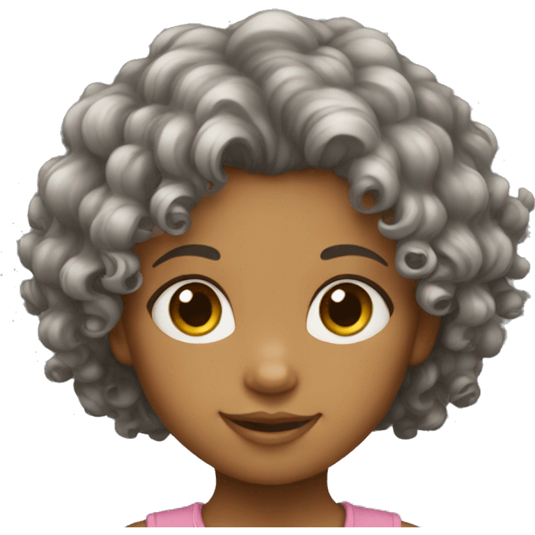 a little girl with curly hair emoji