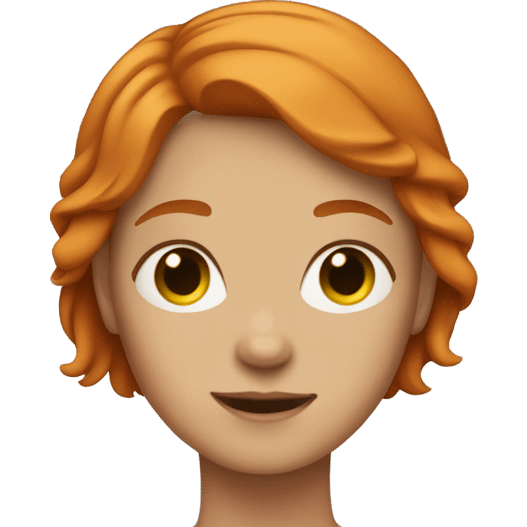 Girl with Short Ginger hair  emoji