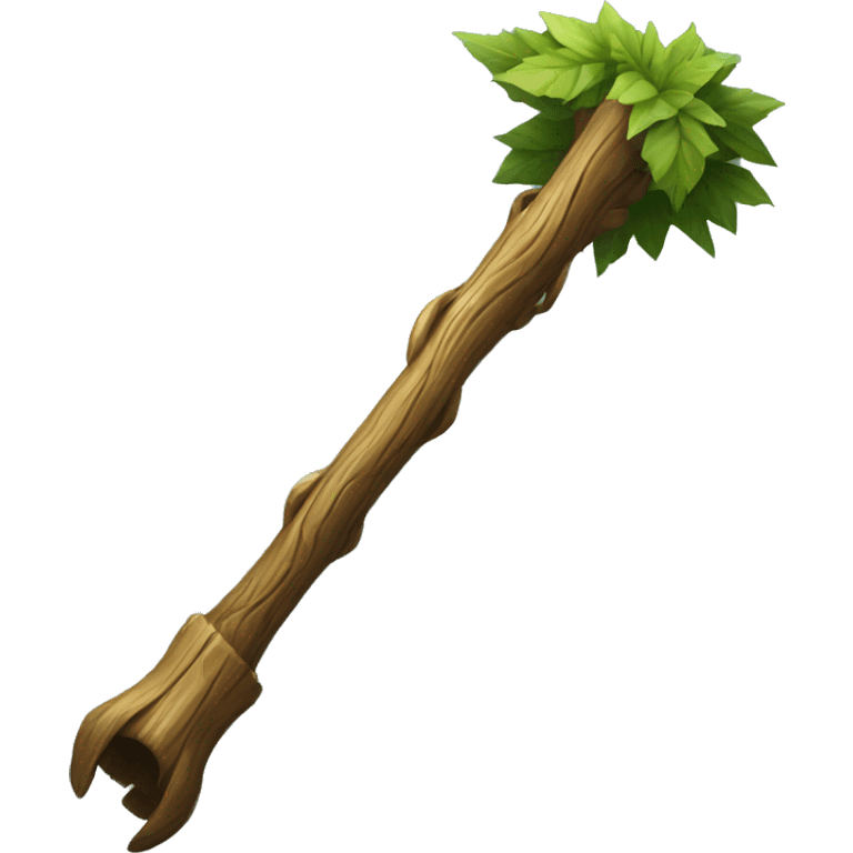 long wooden druid staff emoji