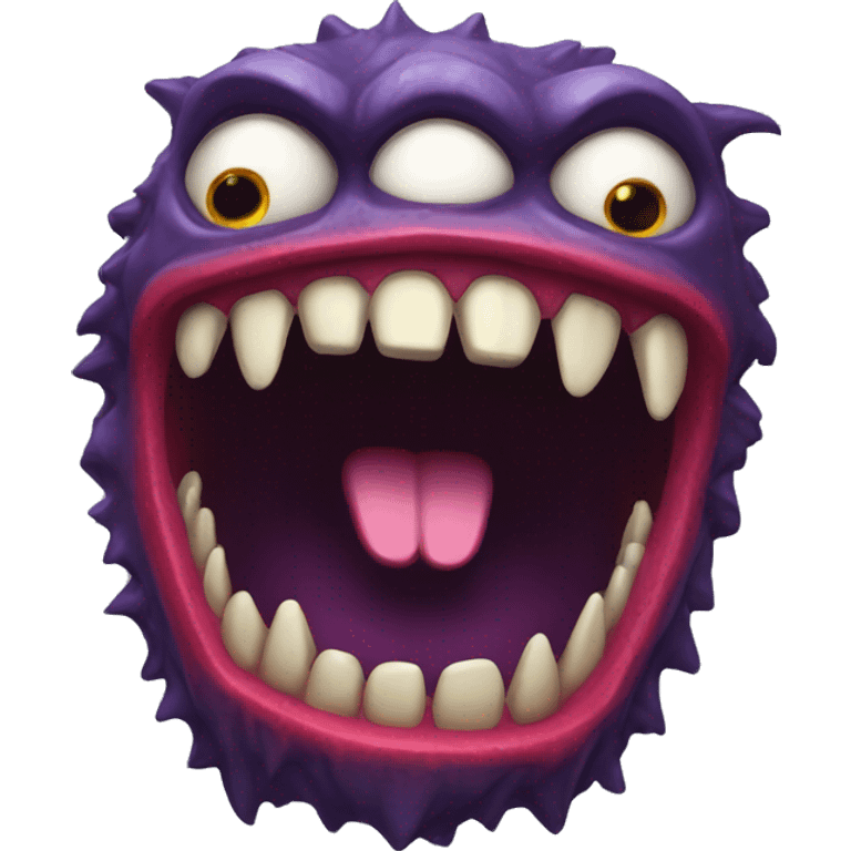 scary monster with big nasty mouth emoji