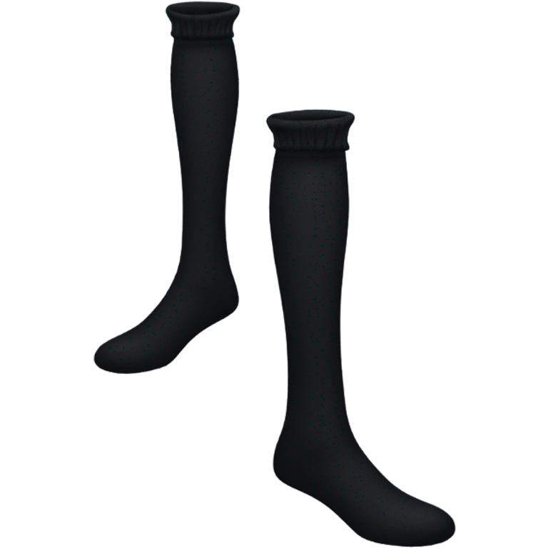  Plain Black  very long socks emoji