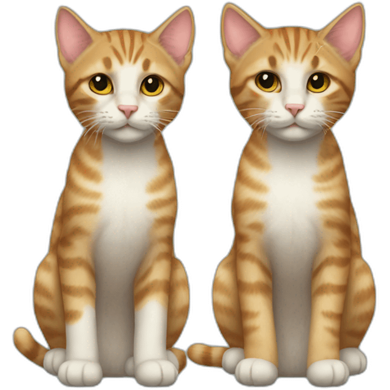 Two tabby kittens. One short hair, one fluffy  emoji