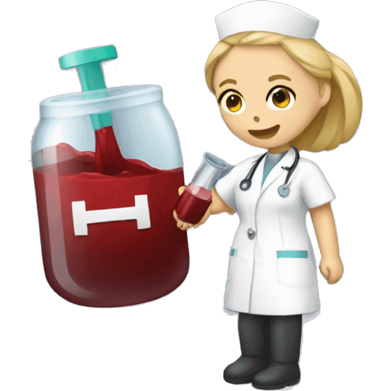 NURSE EXTRACTING BLOOD emoji