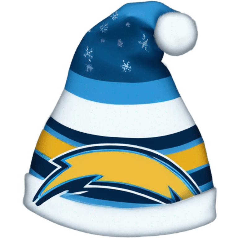 San Diego chargers Christmas hat emoji