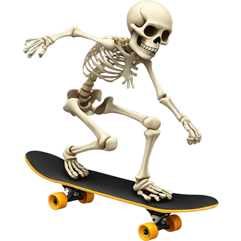 Skeleton riding skateboard  emoji