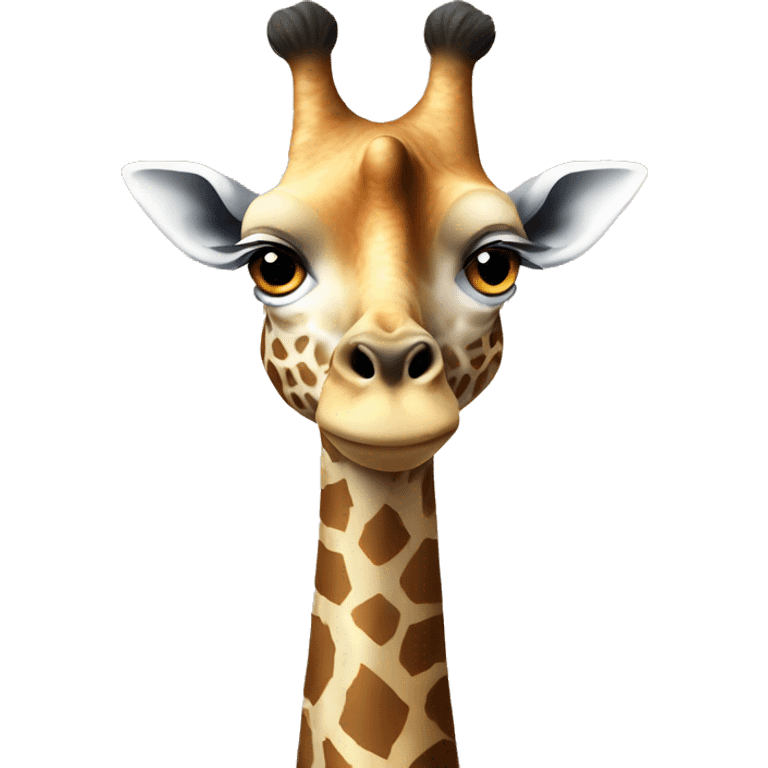 Scowling giraffe emoji