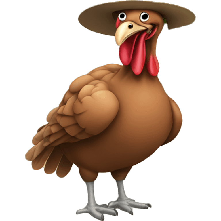 Turkey with weed hat emoji