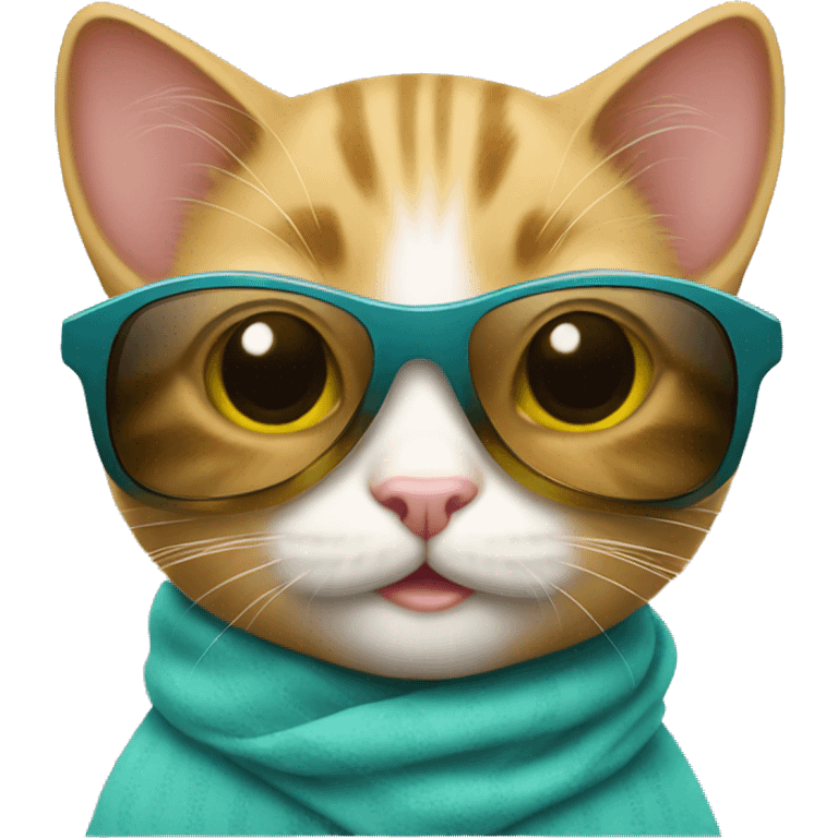 Baby cat with sunglass emoji