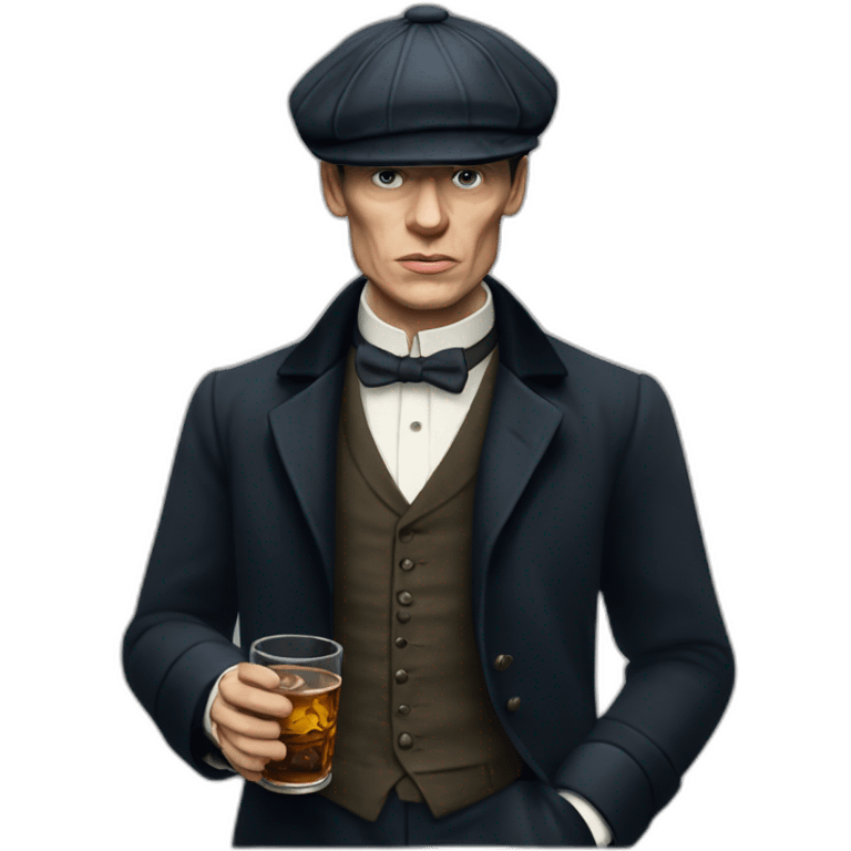 Tommy shelby peaky blinders drinking whisky emoji