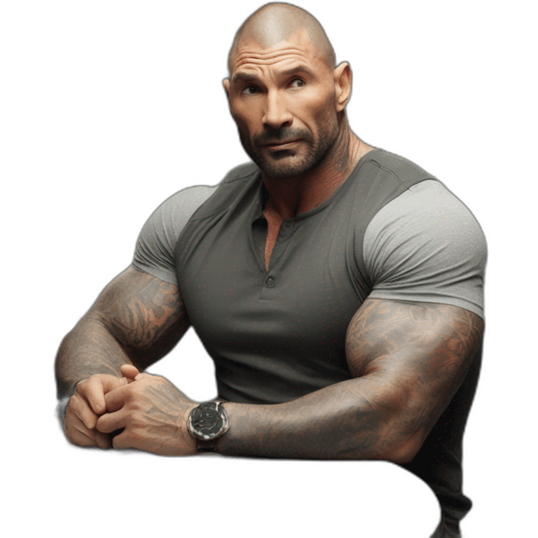 actor dave bautista wearing henley  emoji