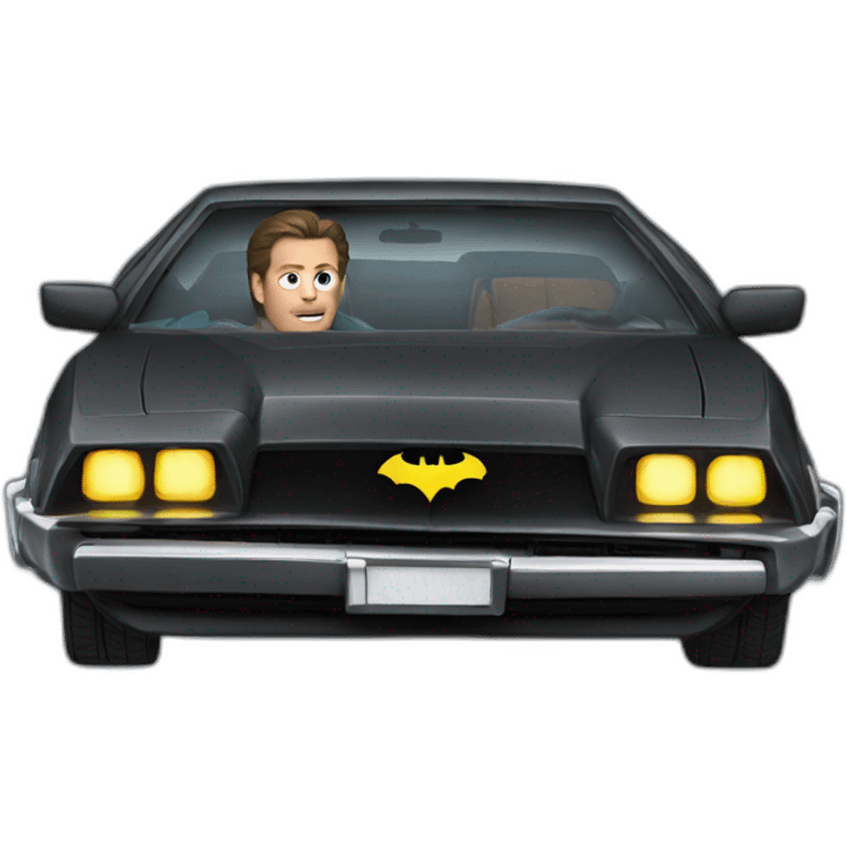 batman in car back to the future emoji