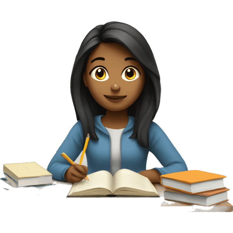 girl studying emoji