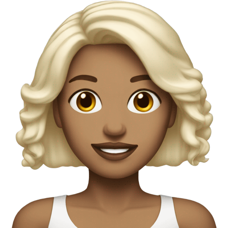 Pretty white blonde woman emoji