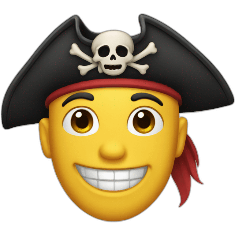 a happy pirate head emoji