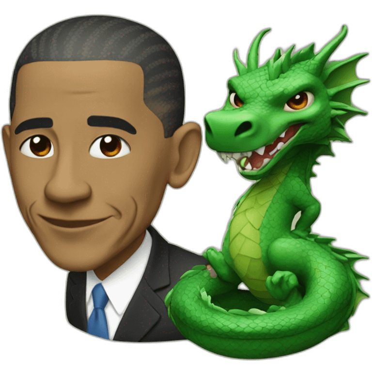 obama with dragon body emoji