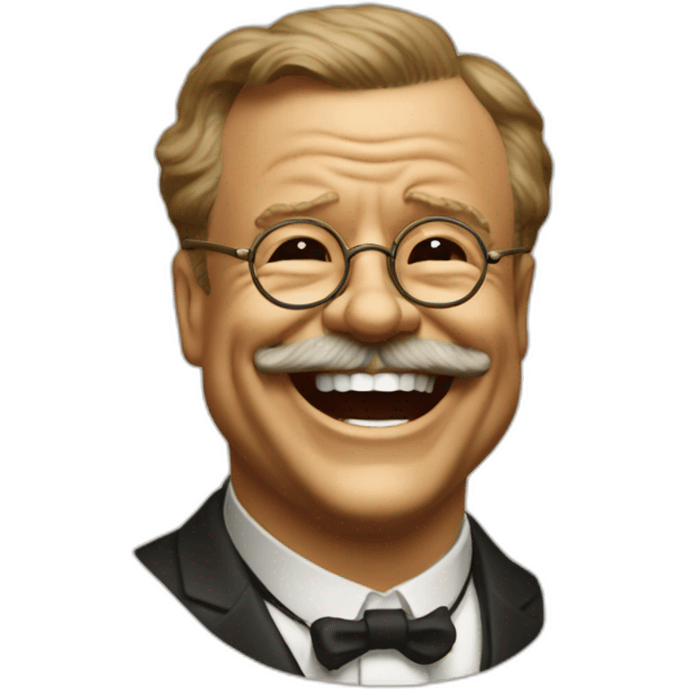 President Theodore Roosevelt laughing emoji