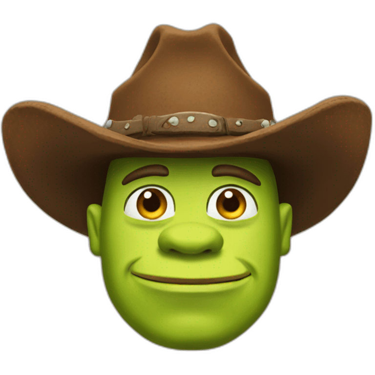 Shrek cowboy hat emoji