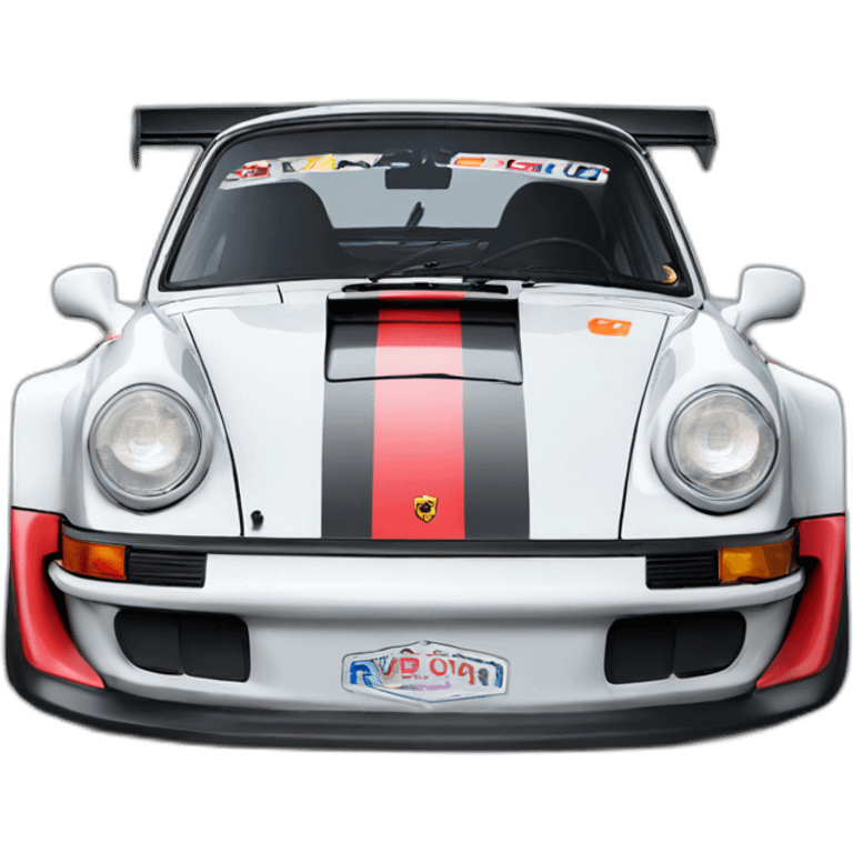 rwb porsche with banner emoji