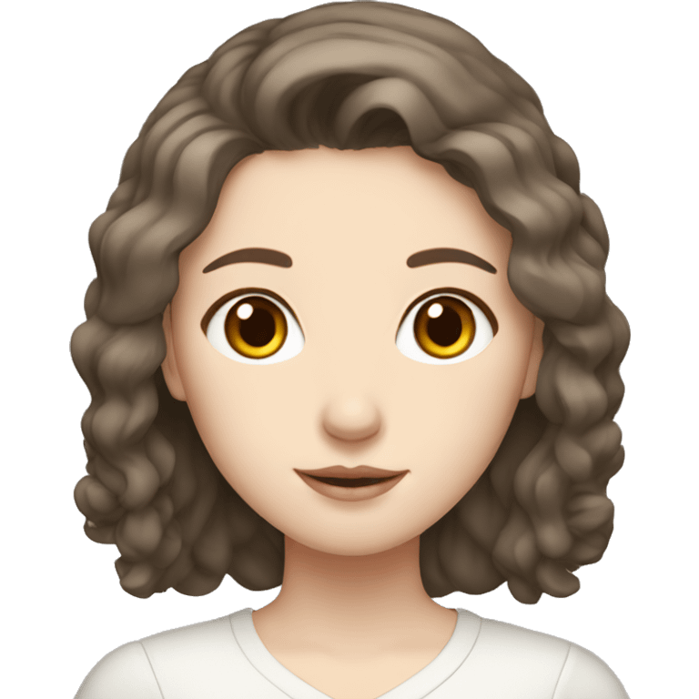 brunette white girl in south korea  emoji