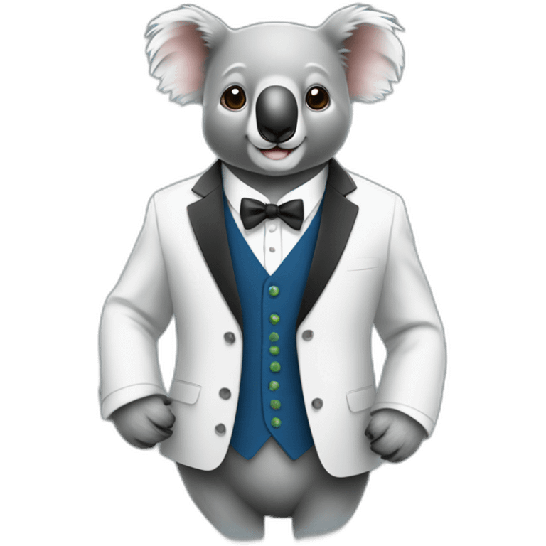 mathematician cute koala wearing dinner jacket emoji