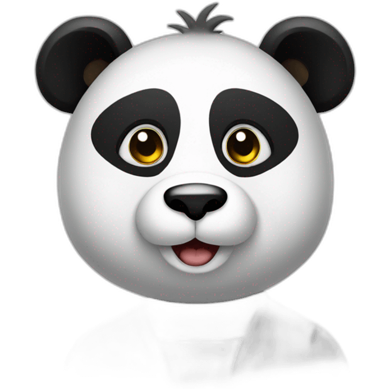 Panda sur homme emoji